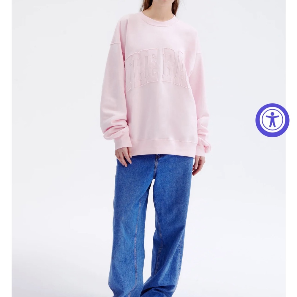 The Bar Blush Pink Crew Neck Sweater